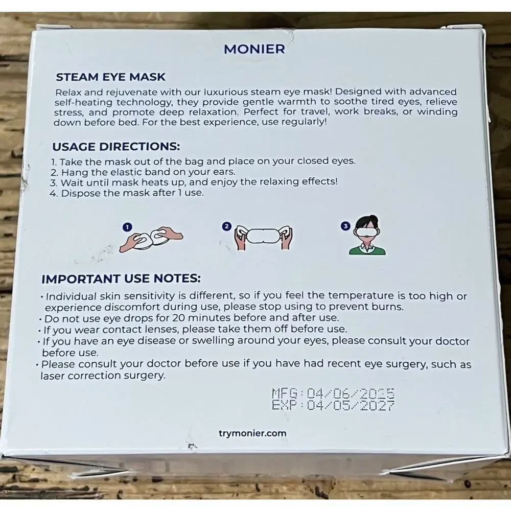 Monied Steam Eye Mask Self Heating (2)